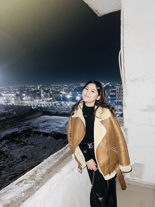 Зимняя утепленная дубленка