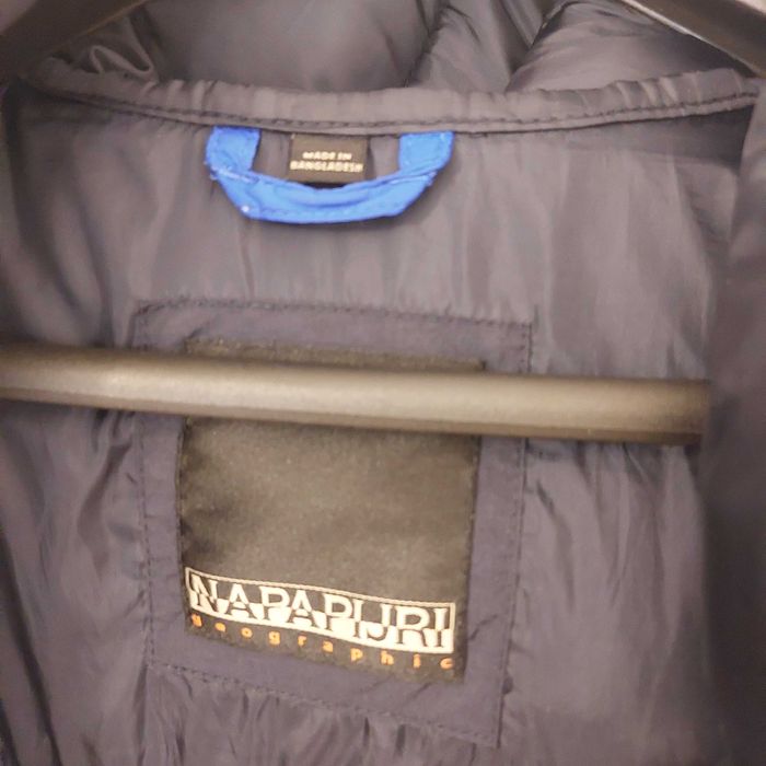 Geaca puffer Napapijri Geographic navy cu glugă (14 ani,162cm)