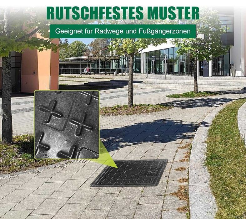 Capac si rama pentru camin 45x45 cm, din plastic ranforsat cu fibra de sticla (FRP), NOU, Factura