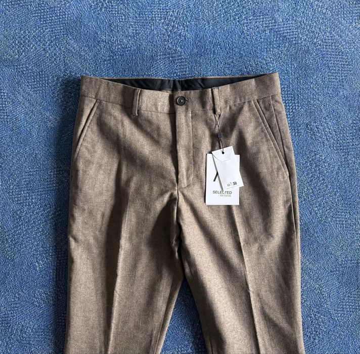 43% вълна Selected Homme Wool Trousers мъжки панталони - 32
