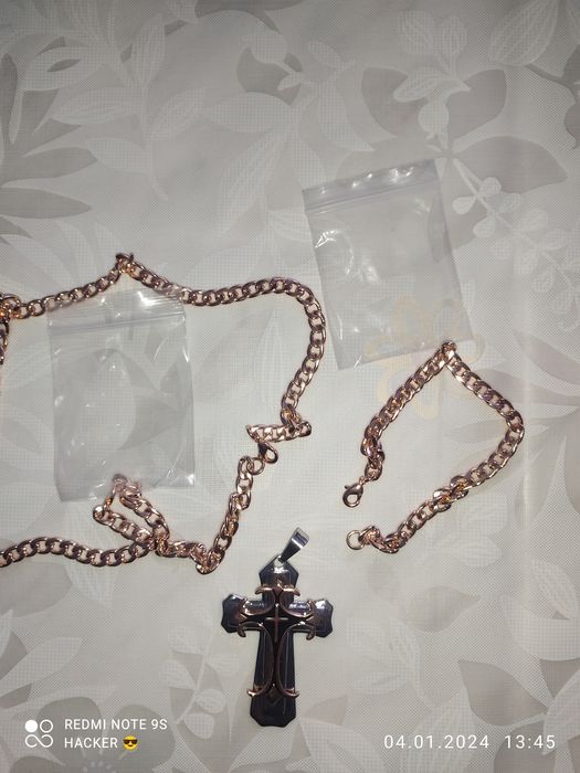 Крест, Цепь, Браслет