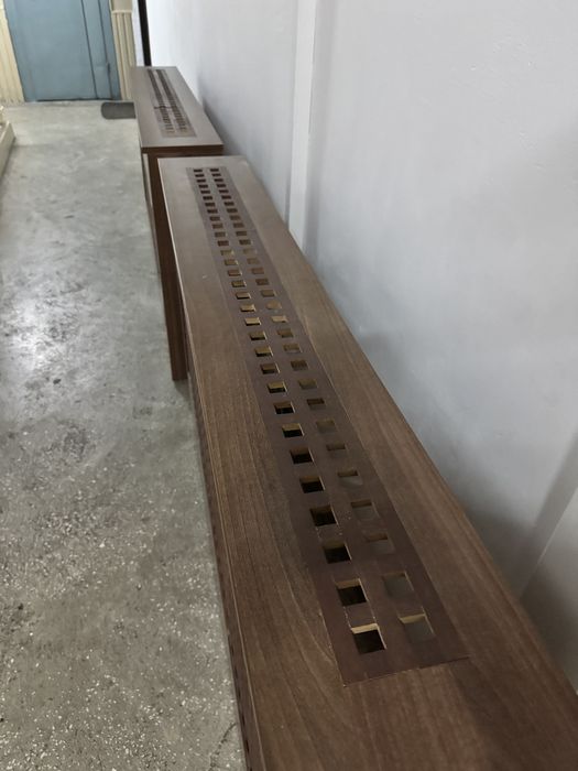 Masca din lemn pentru calorifer mare maro wenge