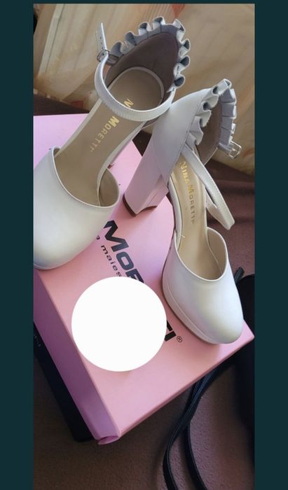 Pantofi piele mireasa nr 36 Nina Moretti