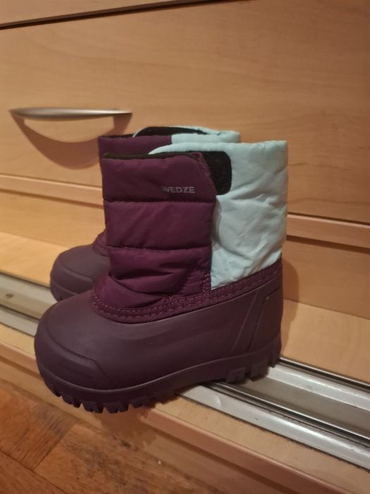 Детски ботуши апрески,тъмнолилави гумирани