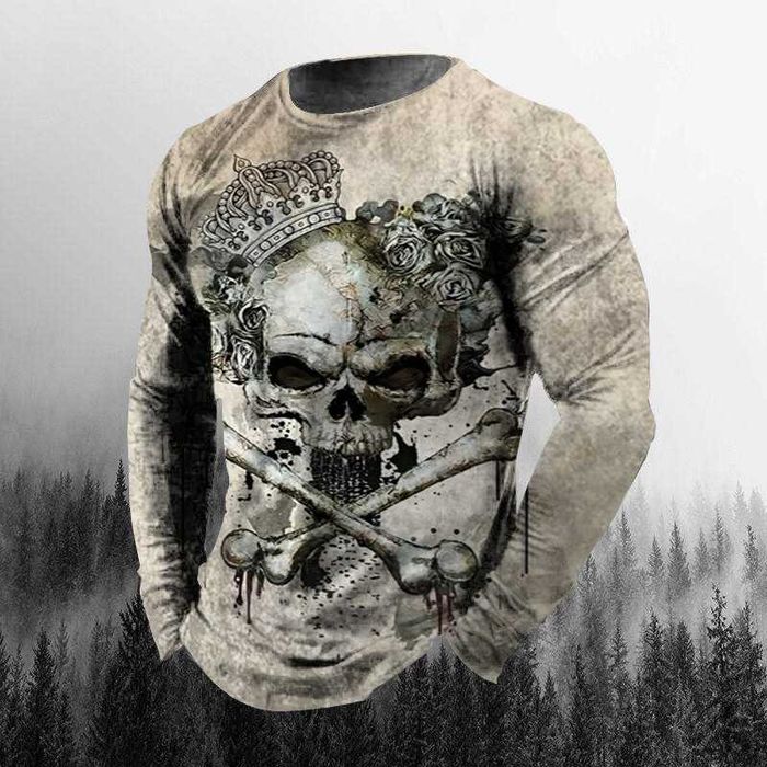 Лонгслив – футболка мужская с принтом из микрофибры