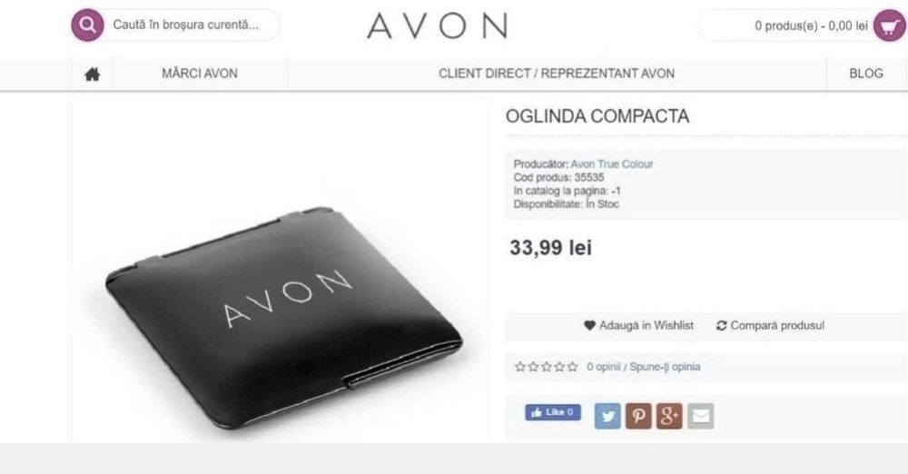 Oglinda dubla si compacta pentru poseta si machiaj