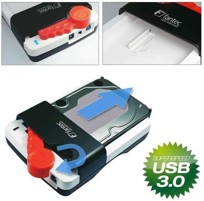FANTEC - docking station USB 3.0 conector SATA hdd 3.5 + HDDSSD 2.5