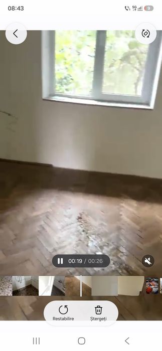 Vand Sobă teracota si 17 mp de parchet  masiv stejar