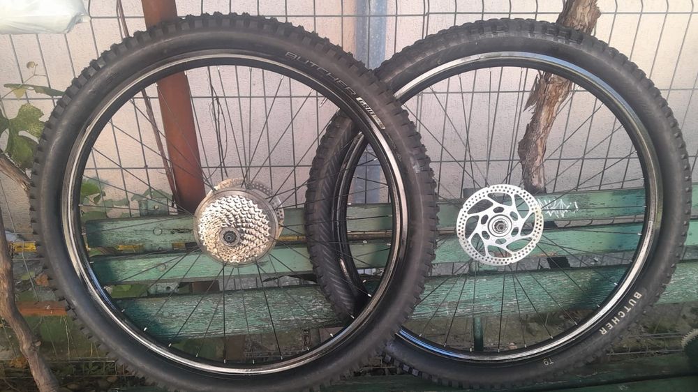 Set roti bicicleta mountainbike 29 inchi cu disc frana