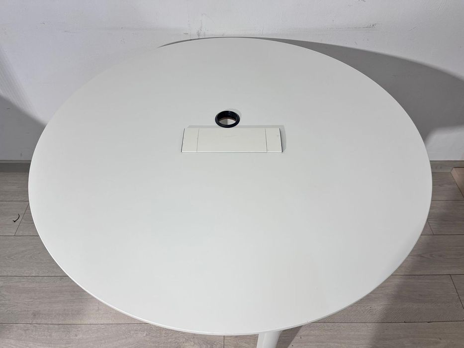 Birou cu Priză Încorporată, Diametru 100 cm; Masă Rotundă