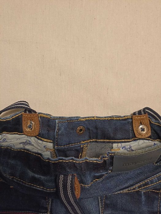 Бебешки комплект дънки, риза и жилетка. Zara и Mayoral, от 12 мес.