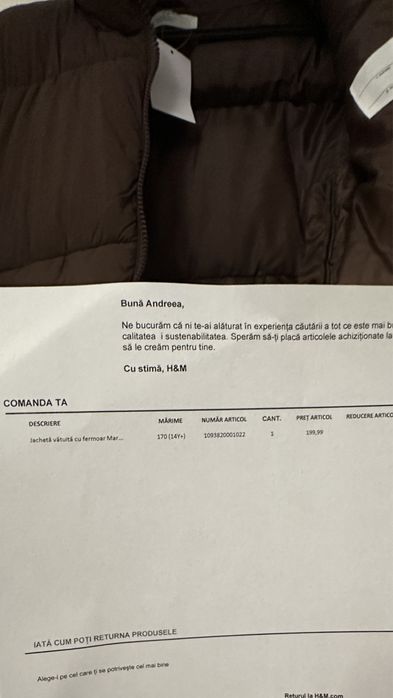 Geaca H&M noua originala