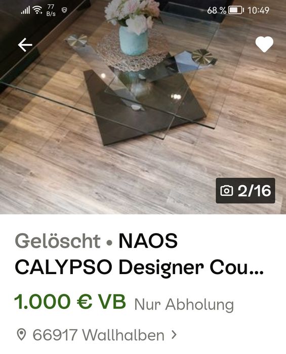 Masa designer Naos Calypso