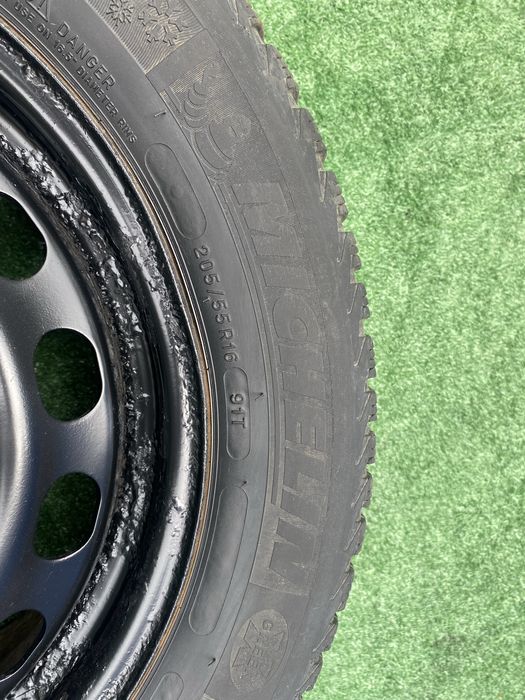Roata rezerva OEM Originala Vw Seat Skoda R 16 5X112 6JX16H2 Et 40 8D0601027A cu anvelopa SH Michelin Alpin 205 55 16