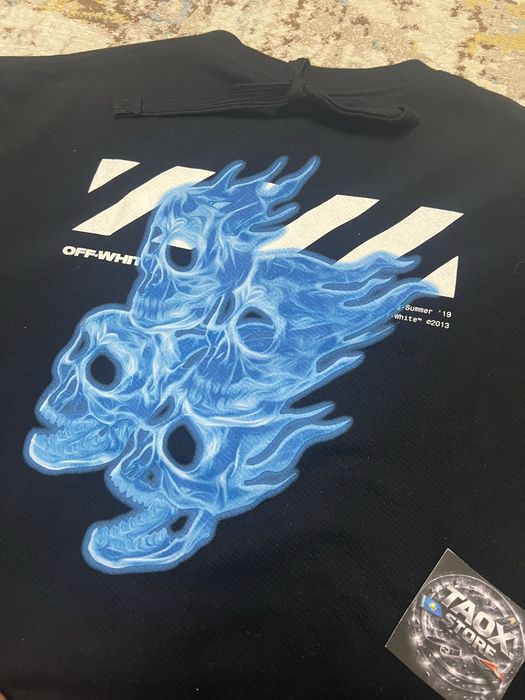 Off white Diag Skulls hoodie оригинал