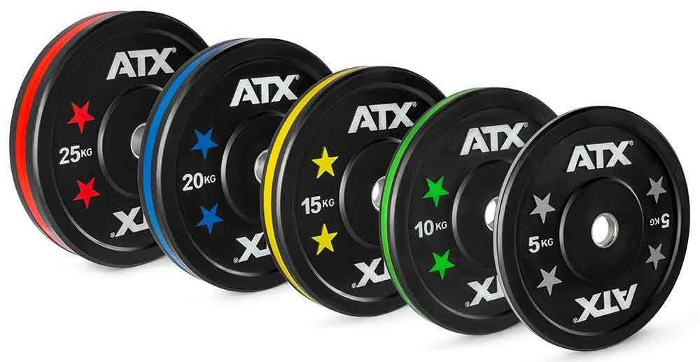 ПРОМО! Олимпийски Дискове Bumper Plates ATX Stripes Тежести 2 х 10 кг