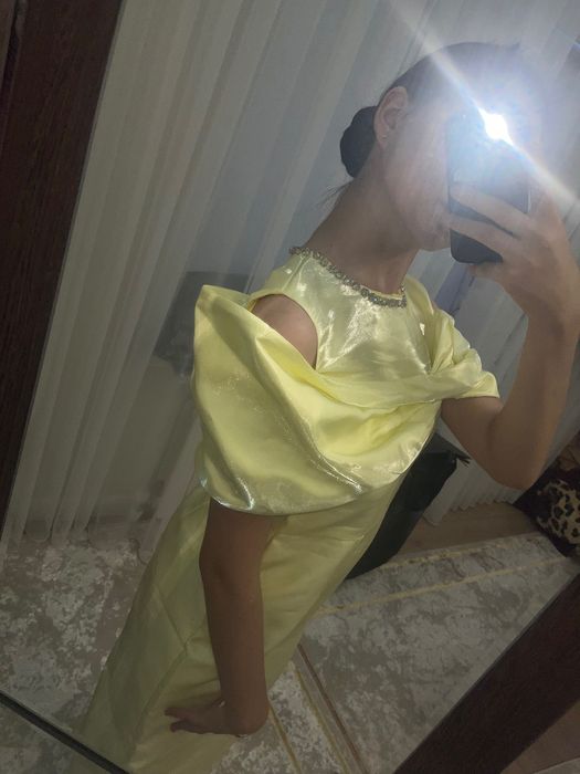 Вечерный Платье Жёлтый 46 размер