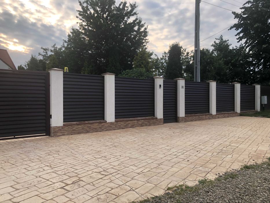 Lamele gard tip jaluzea, gard modern, cel mai bun pret grosime 0.5/0.6