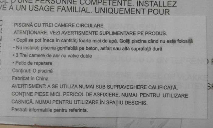 Piscina gonflabila cu 3 inele, Intex, diam. 168x38cm, noua, sigilata
