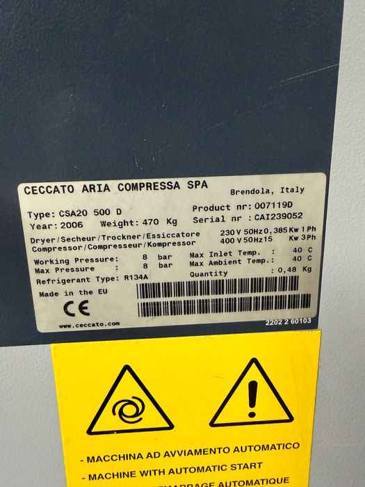 Винтов компресор CECCATO CSA 20/8