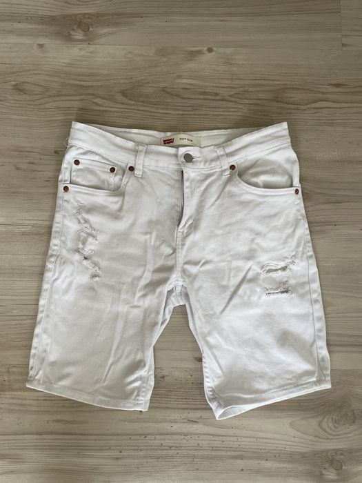 Бели мъжки къси дънки Levi's