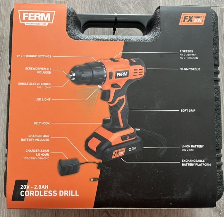 Шуруповерт ferm CDM1164