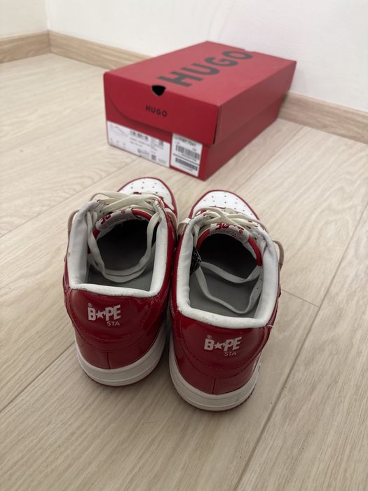 Bapesta White Red 43