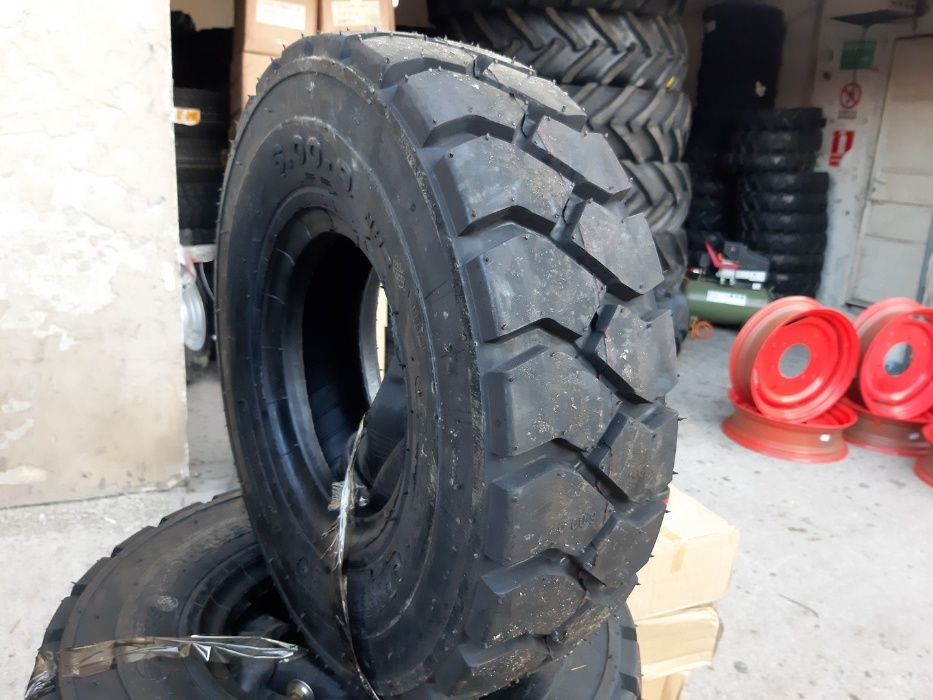 Anvelope noi industriale de stivuitor sau plug 6.00-9 cu camera