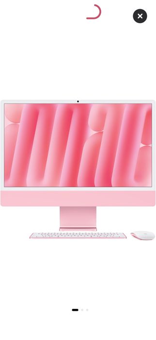 Sistem Desktop PC iMac 24" (2024) cu procesor Apple M4, 10 nuclee CPU and 10 nuclee GPU, 24", Retina 4.5K, 24GB, 512GB SSD, Pink