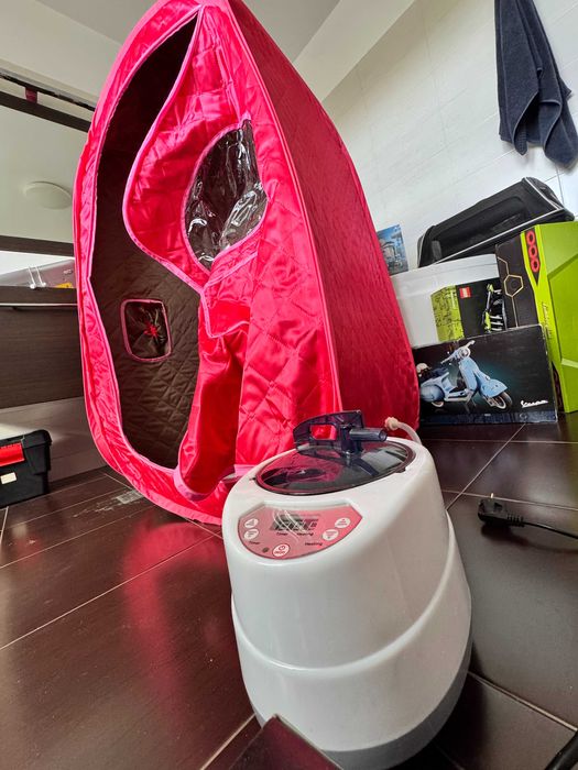 Sauna portabila cu aburi, pliabila, folosita o singura data