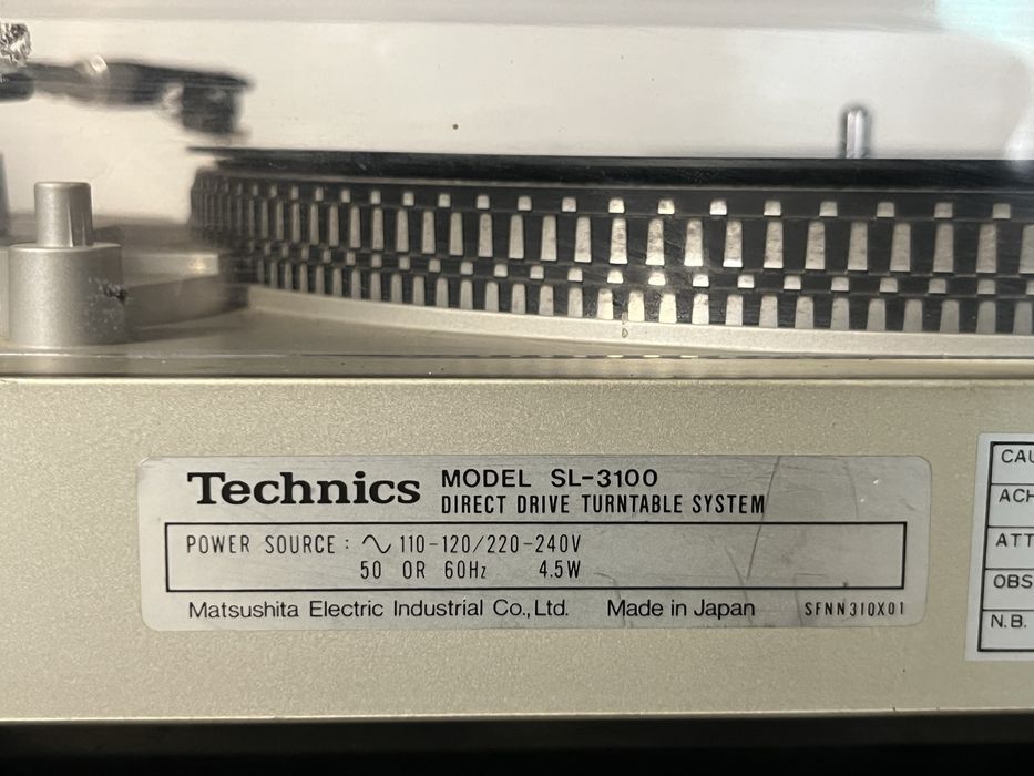 Pick-up Technics SL-3100 Direct Drive
