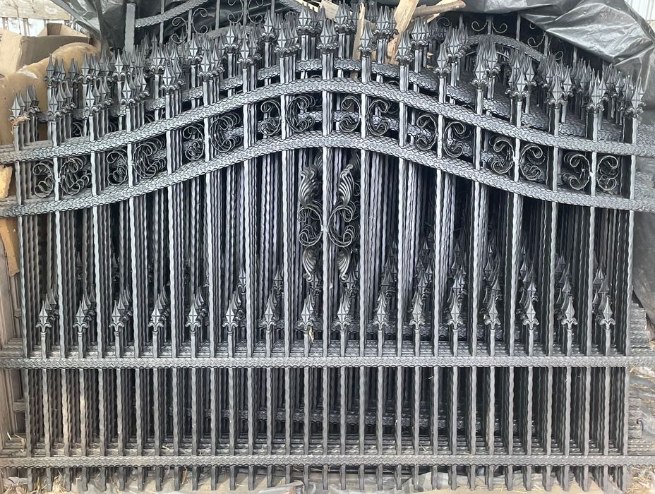 Plase de gard + portiță metalică – model elegant