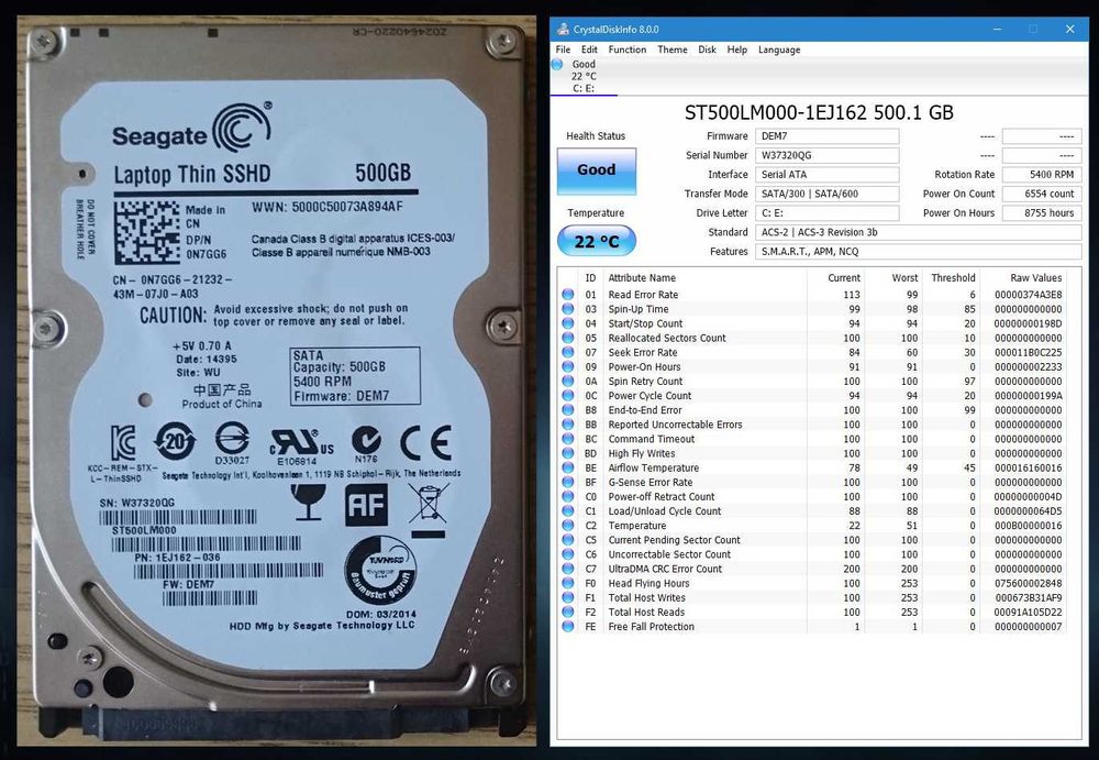 HDD Твърди дискове 2.5" SEAGATE 500GB 640GB SATA 5400rpm