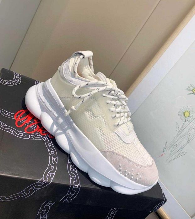 Adidasi Versace Chain White