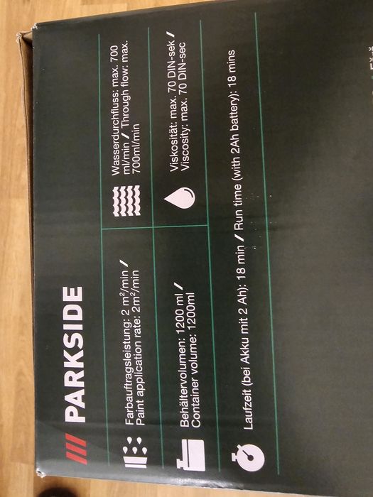 Parkside 20v aкумулаторен пистолет за боя гаранция