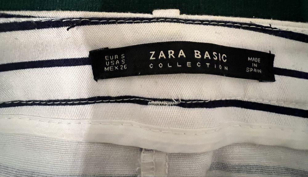 Pantaloni scurti, eleganti, stilati imprimeu marinaresc Zara