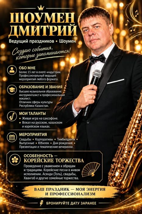 Корейский Ведущий-Дмитрий- Тамада-Шоумен !!!