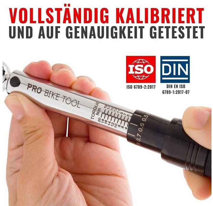 PRO BIKE TOOL Set de torx, chei dinamometrice de 1/4 inch,sigilat