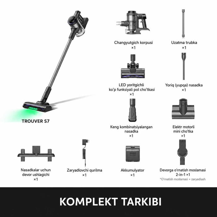 TROUVER S7 Vertikal pilesos