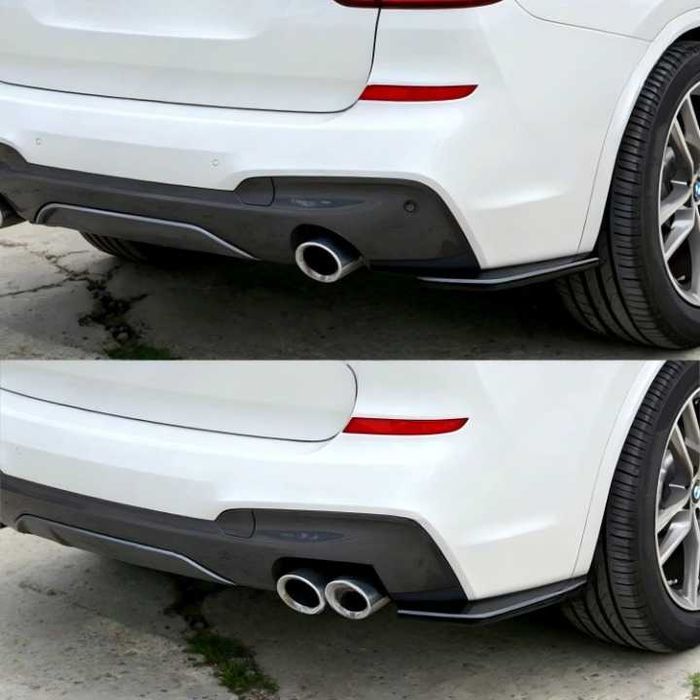 Extensii Splitere Prelungiri Bara Spate Jos Ornamente Laterale BMW X3 G01, Negru Lucios