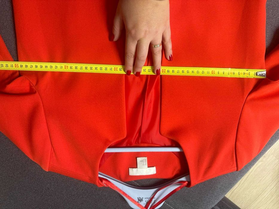 Blazer sacou H&M marime 36 rosu coral