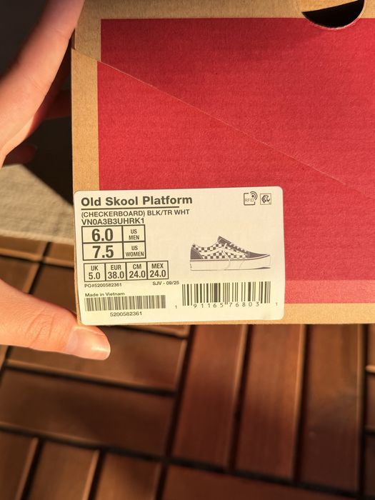 Vans Checkkerboard Old Skool Platform | Ванс кецове/маратонки шахмат черно и бяло