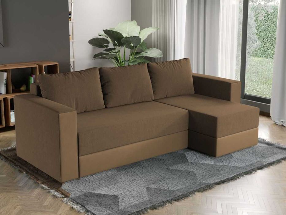 Coltar Extensibil Alfa Stofa Maro / Piele Cappuccino