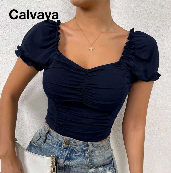 Чисто нова синя дамска блуза