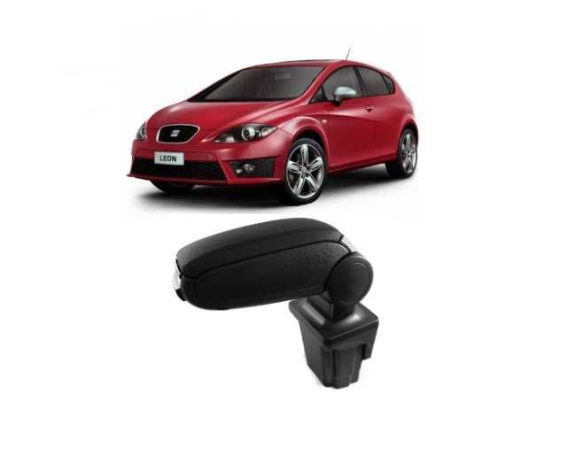 Подлакътник за Seat Leon 2005 - 2012г., черна еко кожа