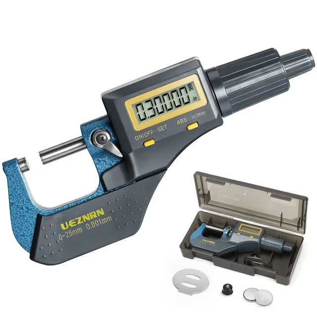 Micrometru digital Precizie ridicată 0.001mm LCD cu accesoriu pentru grosime - 0-25mm