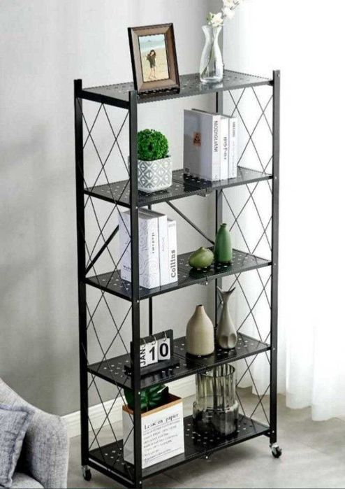 Складной стеллаж отличается актуальным минималистичным дизайном