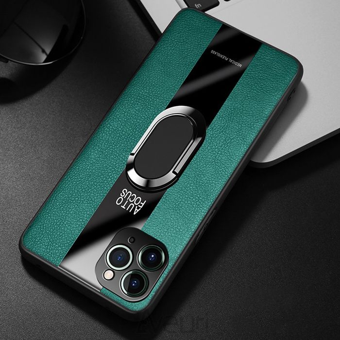 iPhone 14 14+ 14 Pro 14 Pro Max / PORSCHE кожен кейс с пръстен