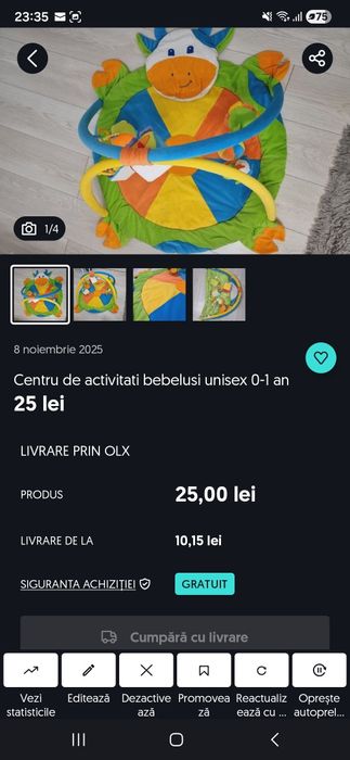 Combinezon plusat roz bebelusi fetite 0-3luni