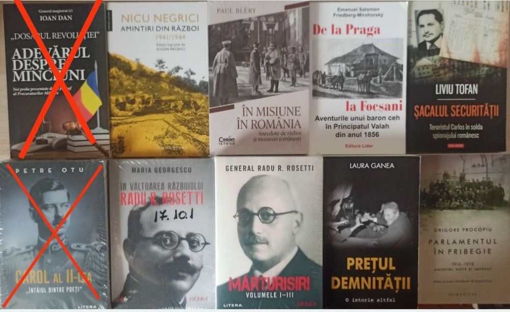 Carti de istorie despre istoria romanilor, comunism in Romania, Romania in razboaiele mondiale (lichidare biblioteca)